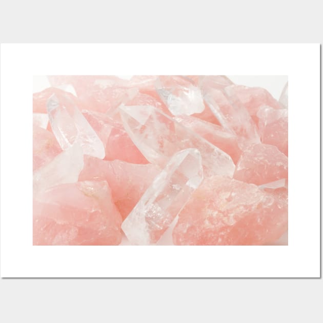 Blush Pink Rose Quartz Crystal Artwork Wall Art by NewburyBoutique